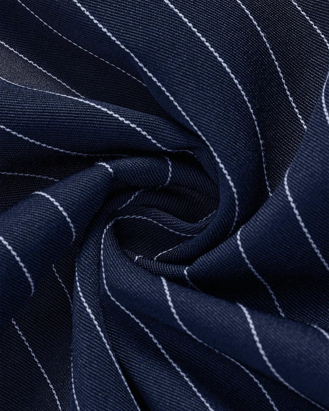 Navy Blue Casual Striped Tube Dress & Cropped Jacket Two-Piece Set