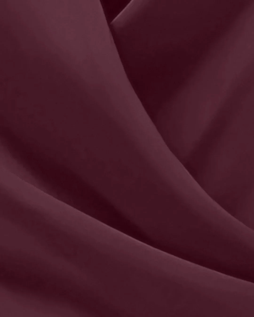 Maroon Solid Color Deep V-Neck Twist Knot Asymmetrical Top