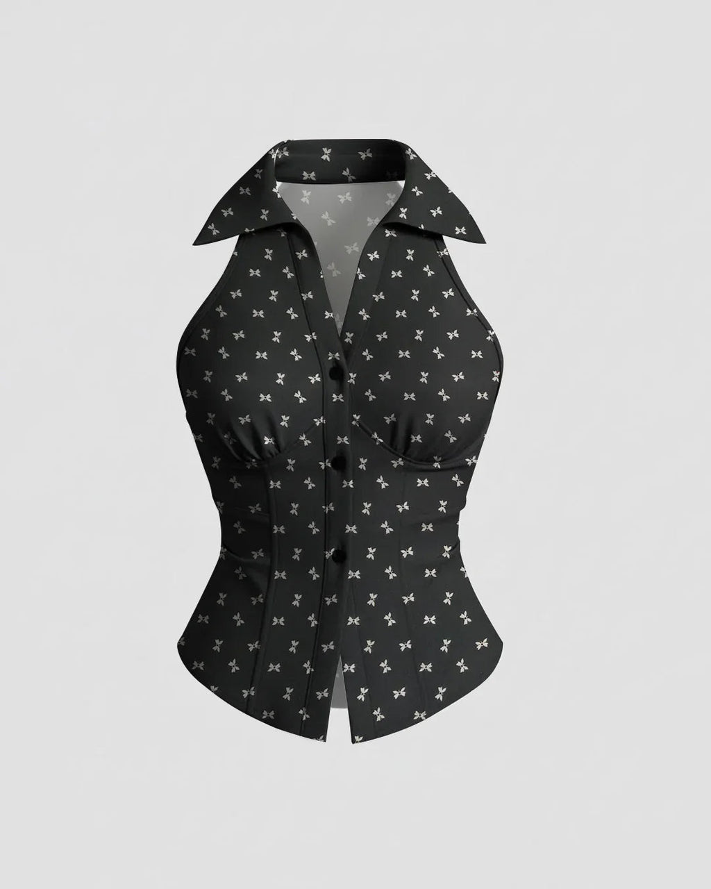 Women’s Sleeveless Collared Casual Top