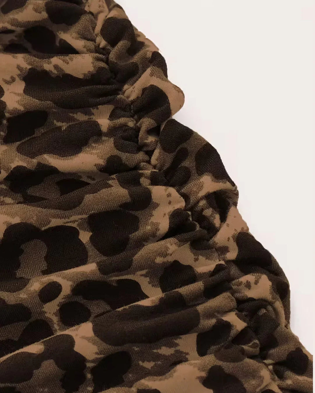 Women's Leopard Print Pleated midi Skirt