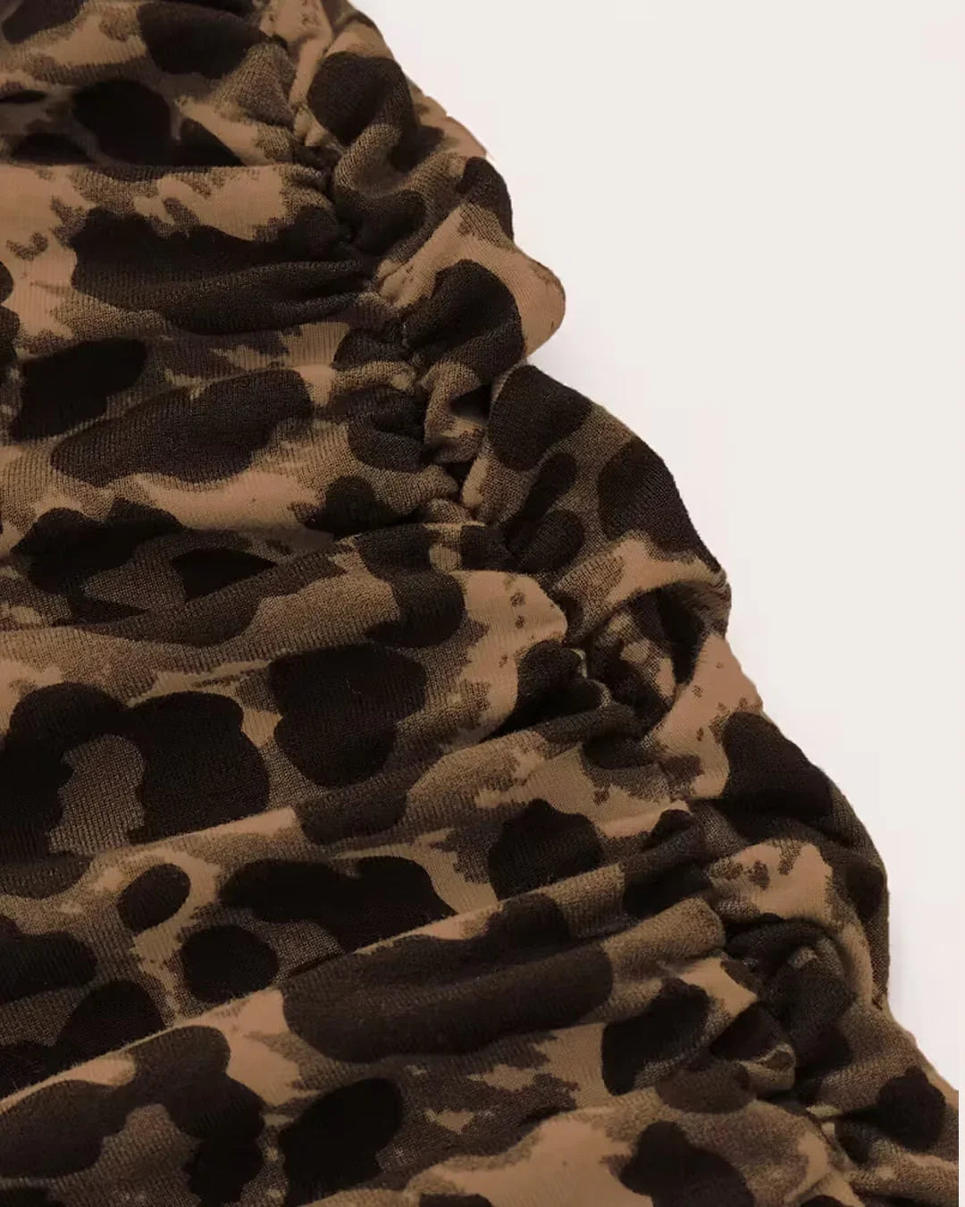 Women's Leopard Print Pleated midi Skirt