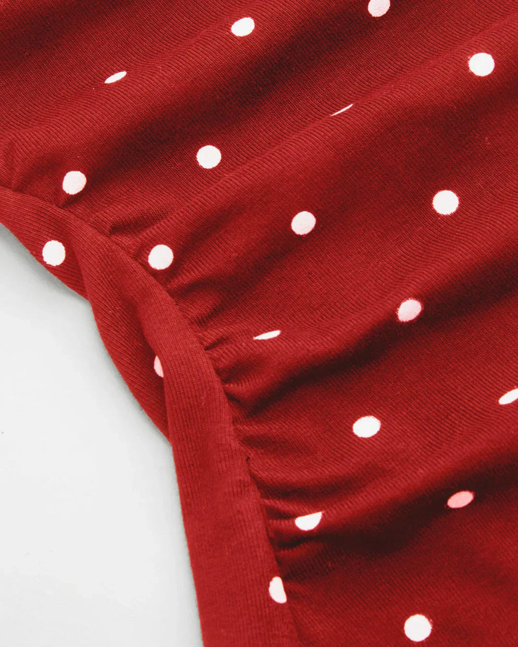 Boat Neck Slim Fit Peplum Hem Polka Dot Sleeveless Top