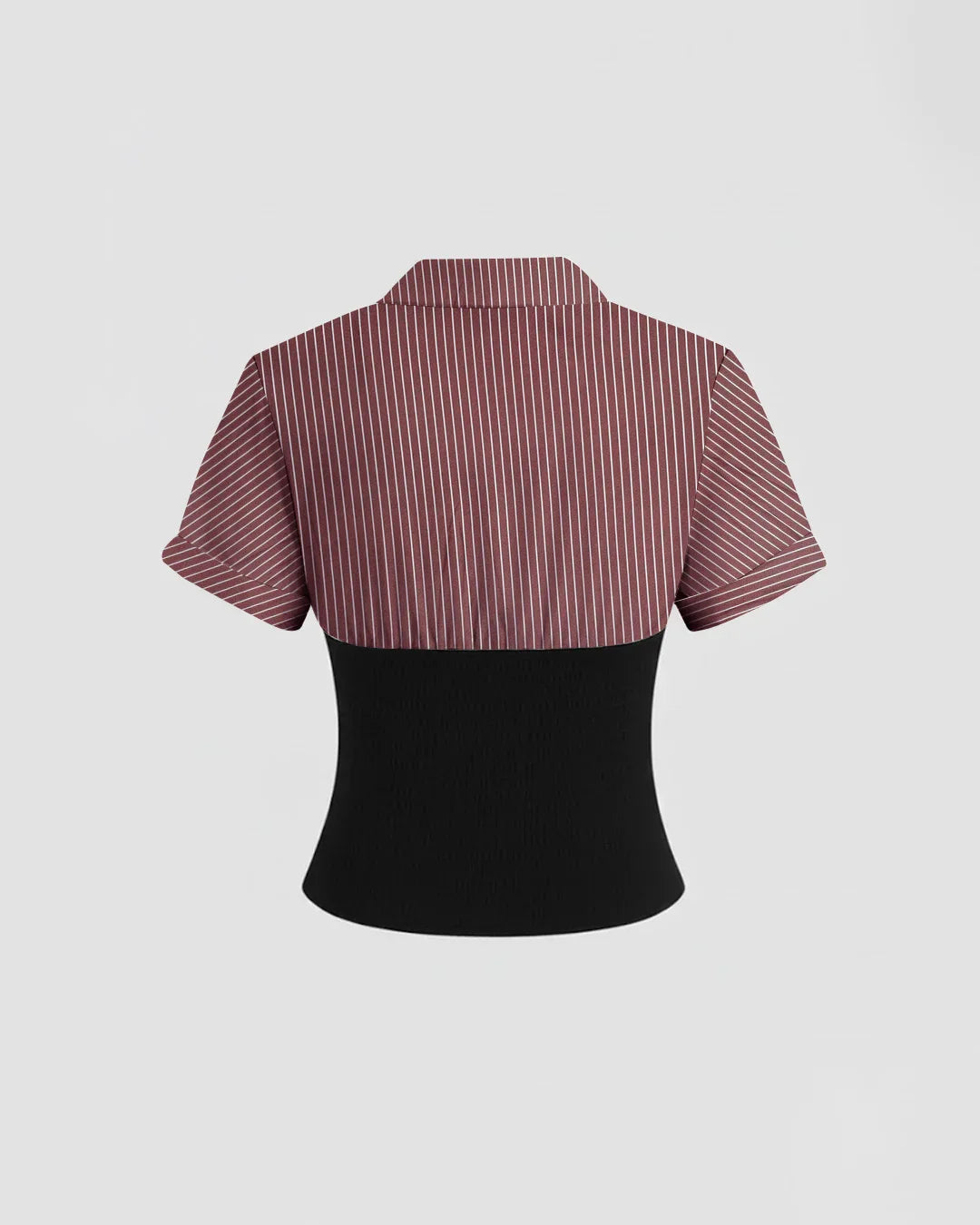 Casual Slim Fit Straight Hem Solid Short Sleeve Crop Top
