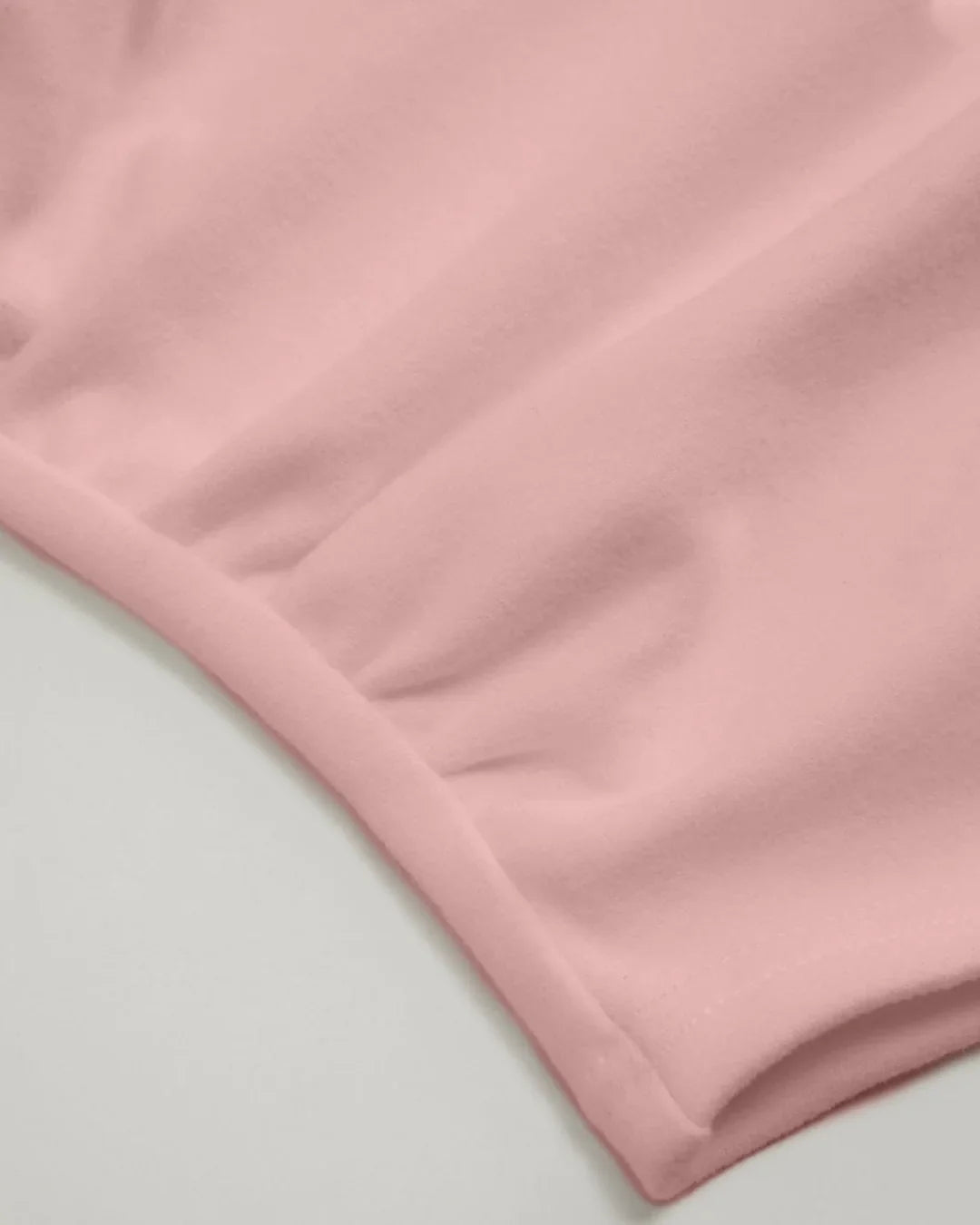 Round Neckline Ruched Long Sleeve Top in Rose