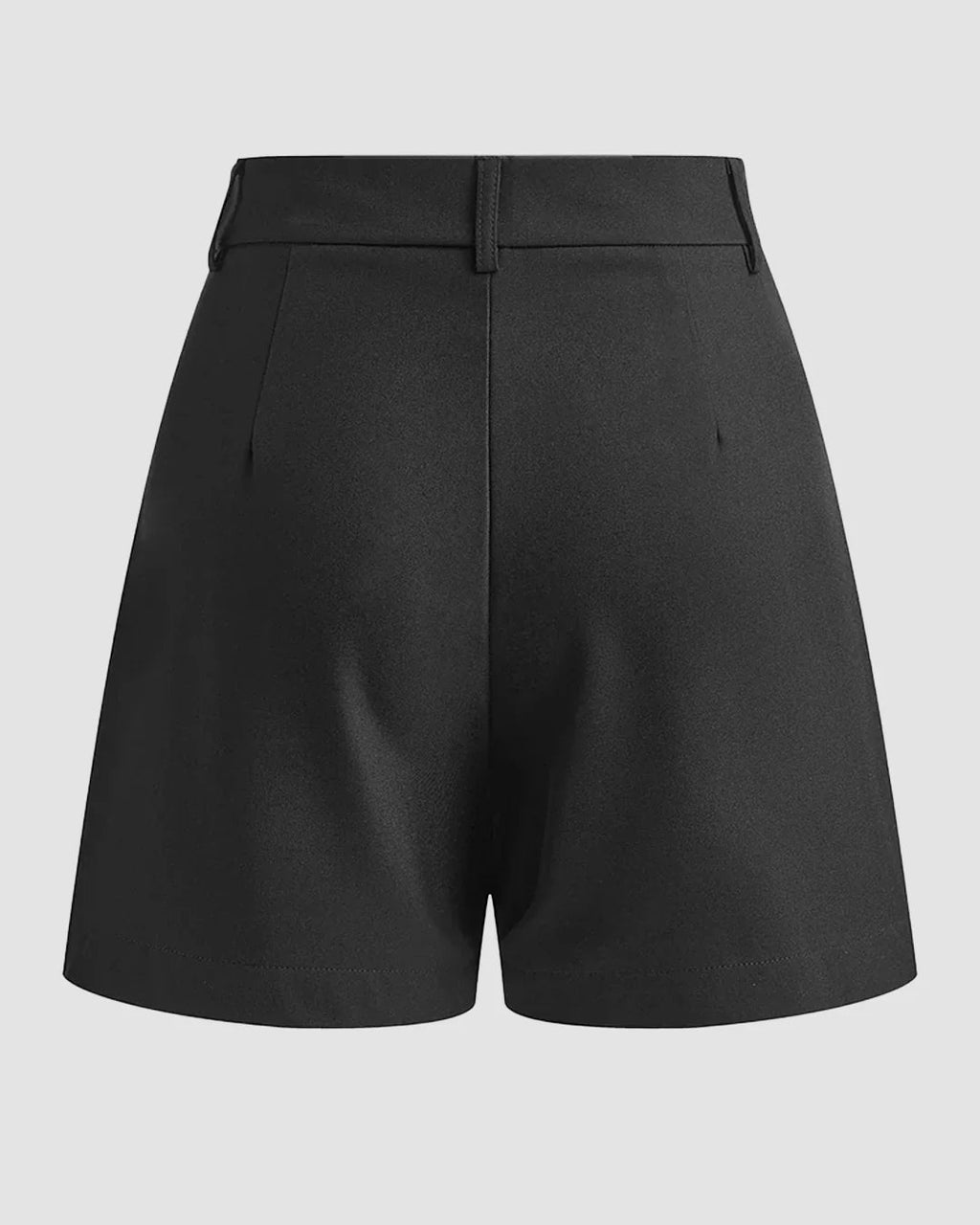 Semi-Sheer Mid-Waist Shorts in Black