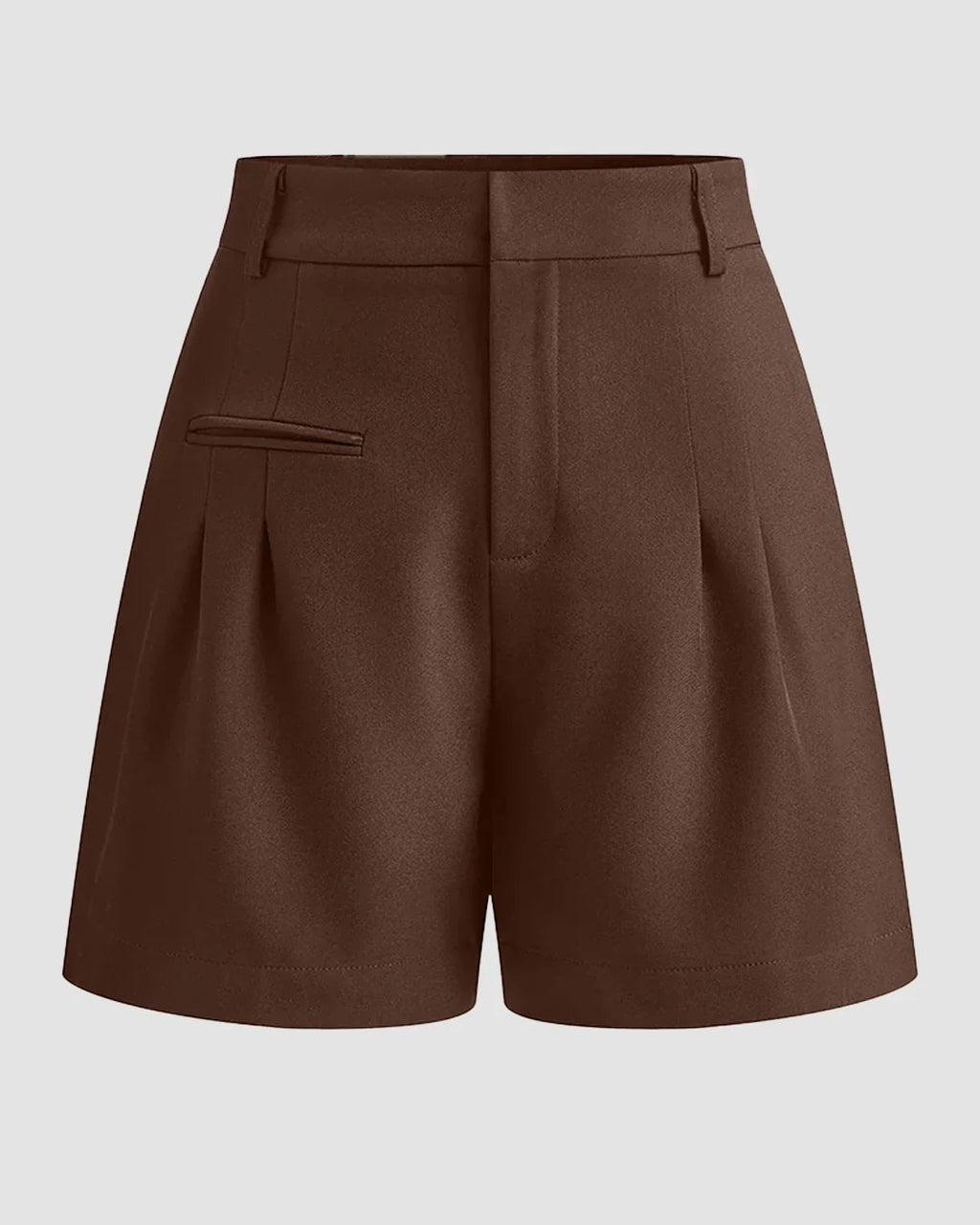 Semi-Sheer Mid-Waist Shorts in Rust