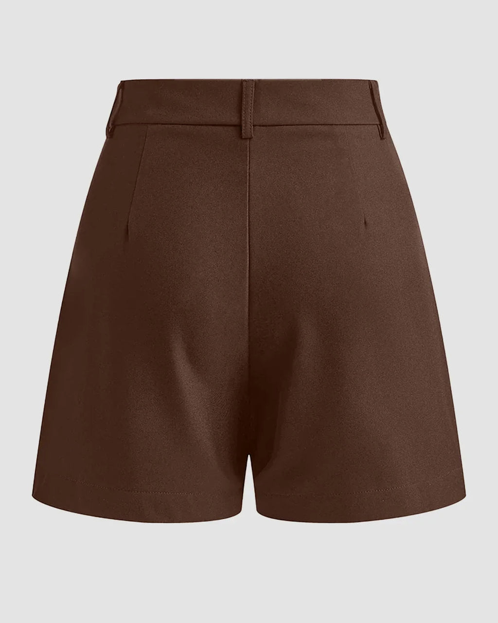 Semi-Sheer Mid-Waist Shorts in Rust