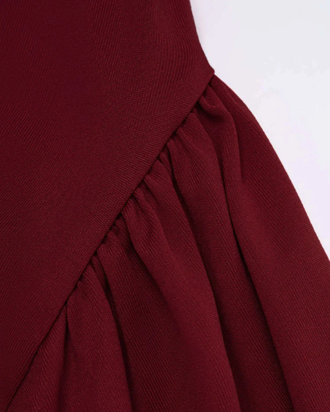 Halter Neck V-Neck Slip Sleeveless Mini Dress in Merlot