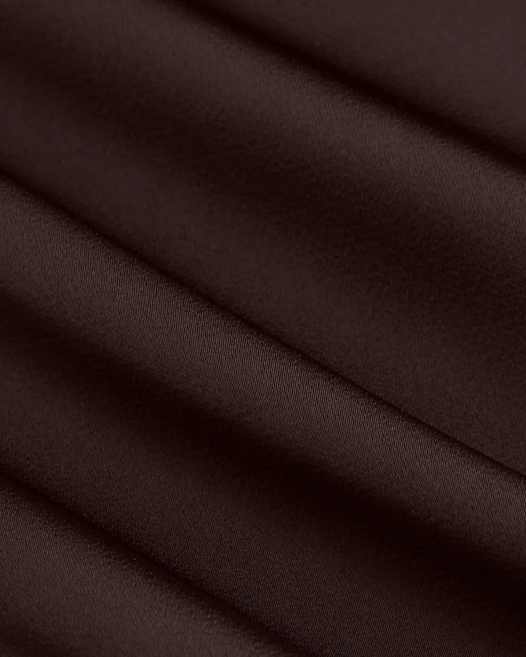 Satin Asymmetrical Ruched Cropped Top and Zipper Mermaid Maxi Skirt Set in Coffee