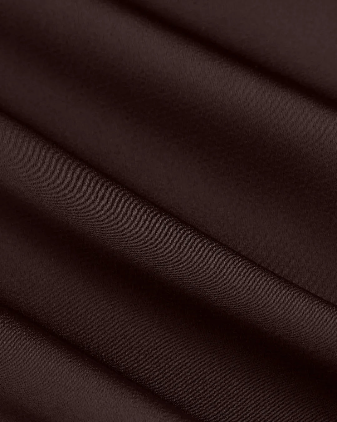 Satin Asymmetrical Ruched Cropped Top and Zipper Mermaid Maxi Skirt Set in Coffee