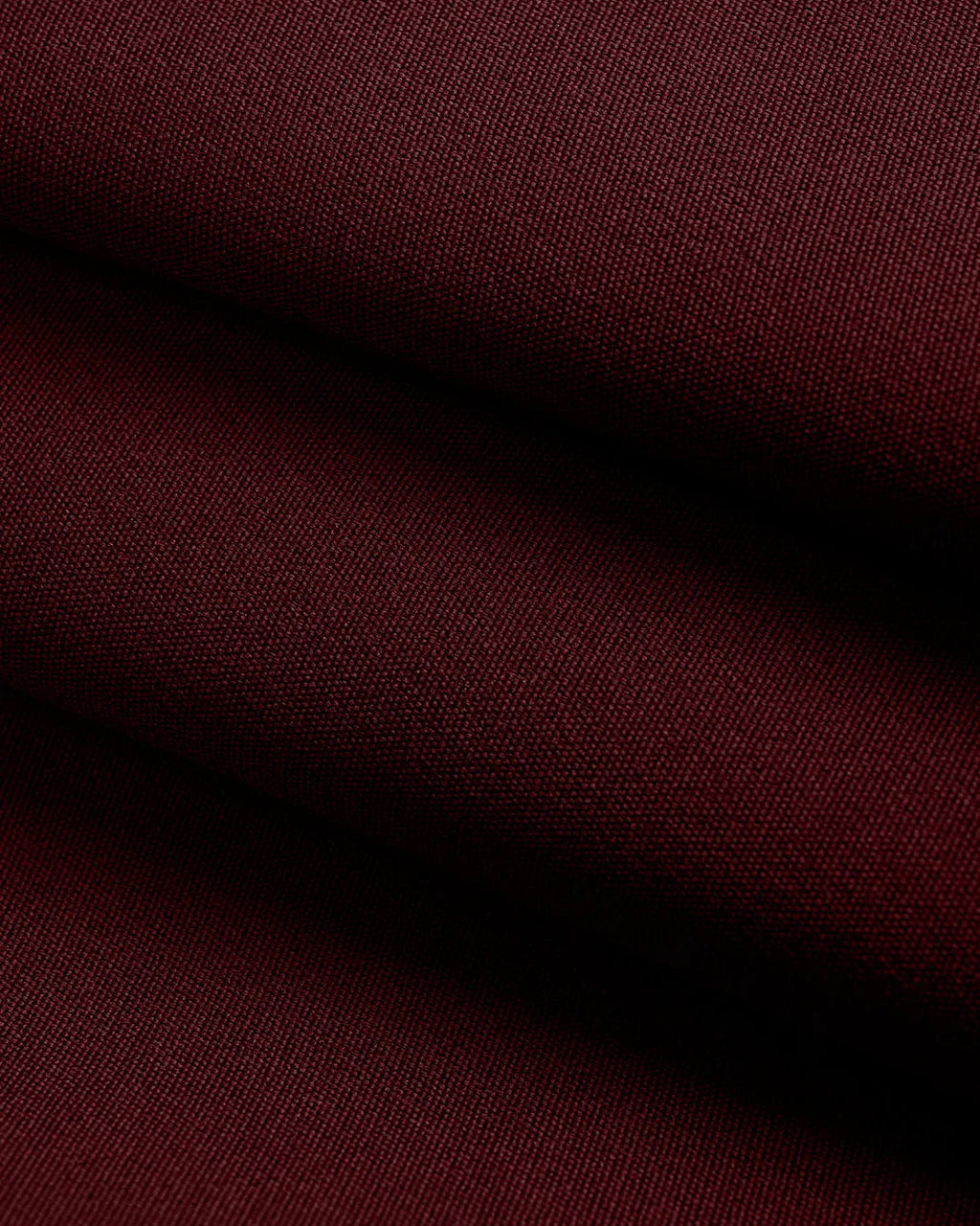 Solid Ruched Button Long-Sleeve Shirt in Dark Merlot