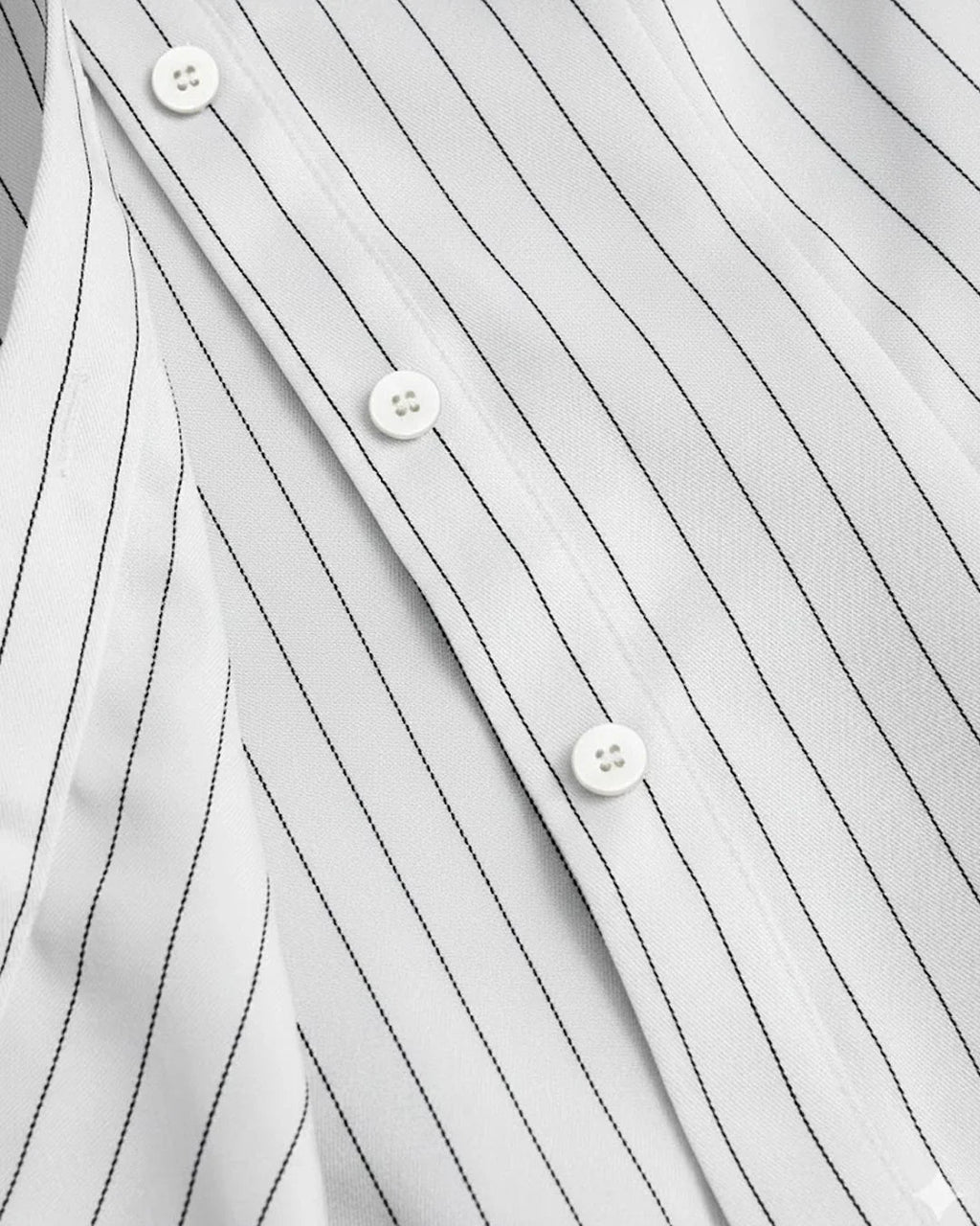 White Striped Short Sleeve Slim Fit Waist Cinched Top