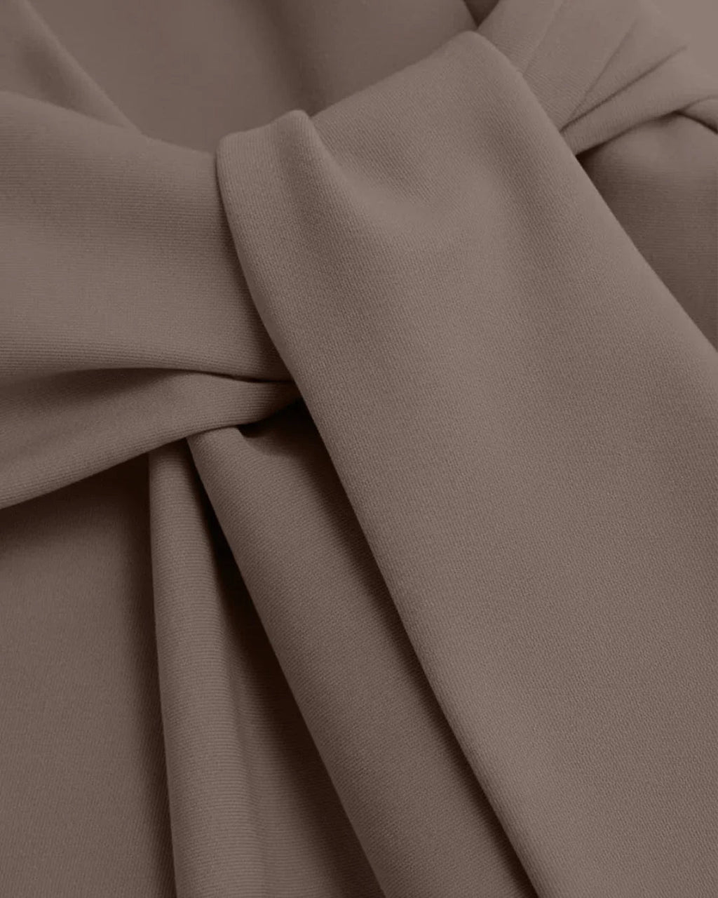 Notched Collar Knotted Blazer Vest in Brown