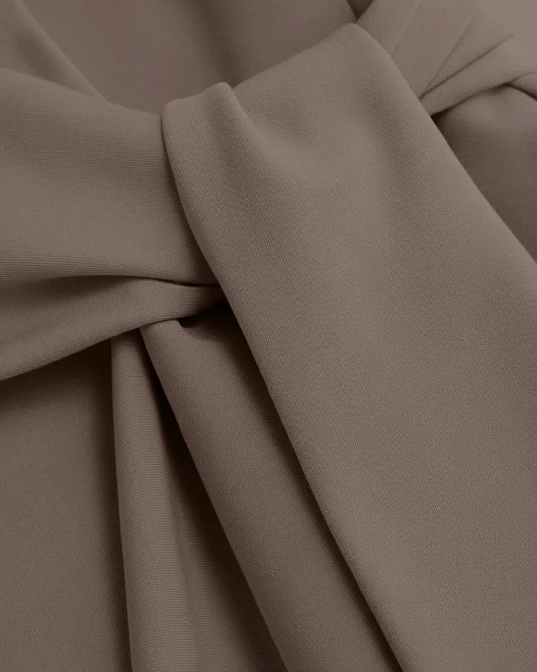 Notched Collar Knotted Blazer Vest in Brown