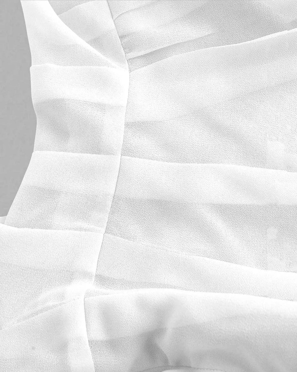 Ruffle Trim Fit and Flare Mini Dress in White