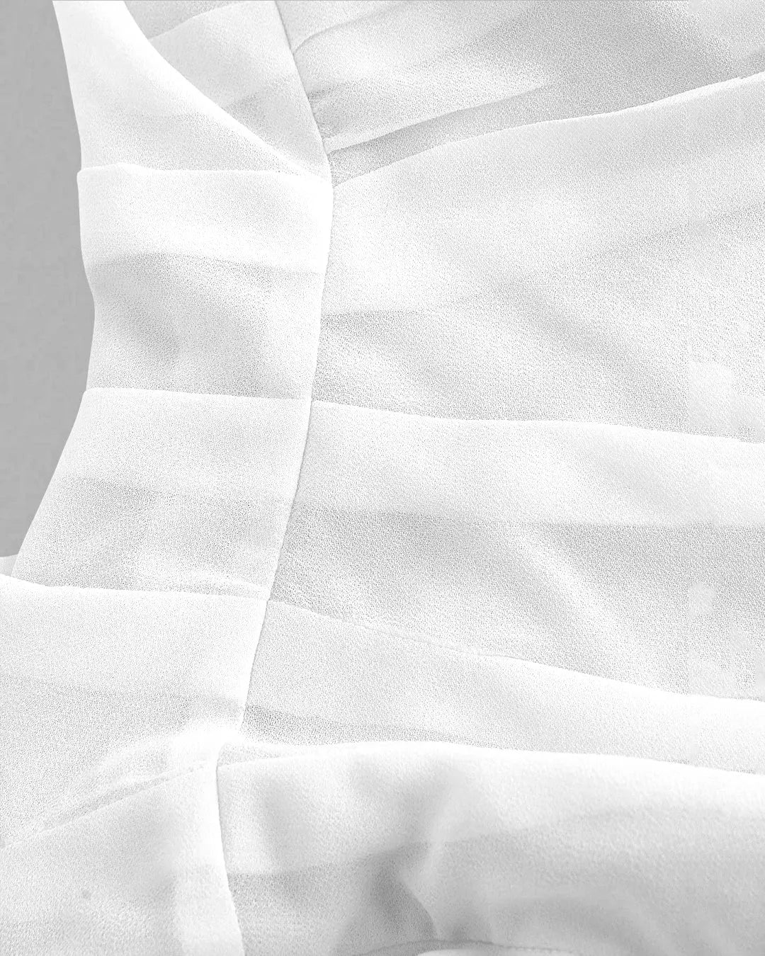 Ruffle Trim Fit and Flare Mini Dress in White