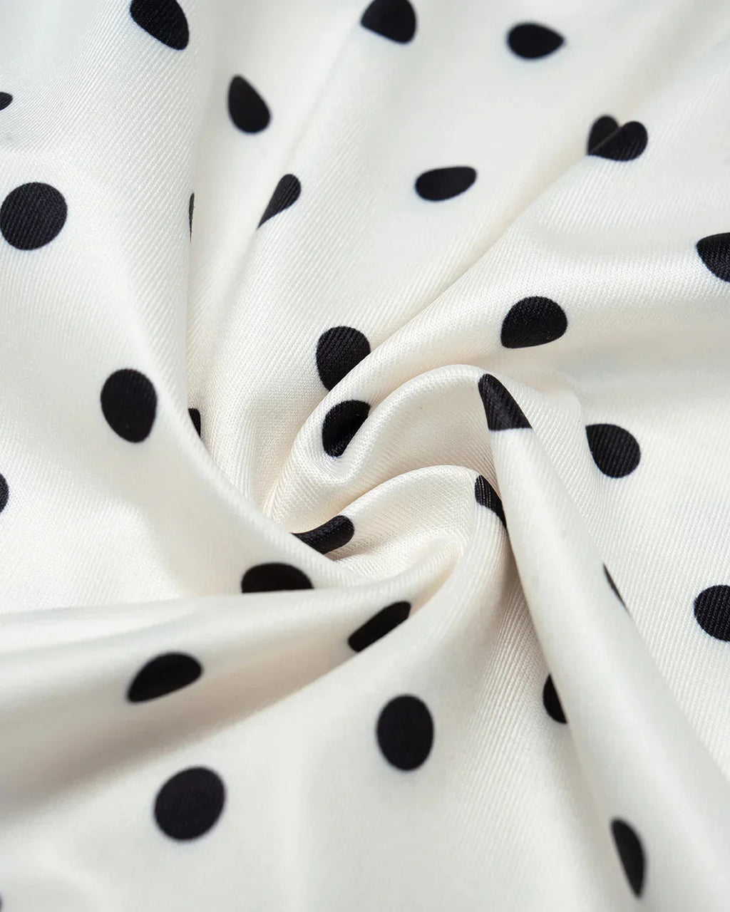 Polka Dots Print Ruched Off Shoulder Top And Tie-Up Skirt Set