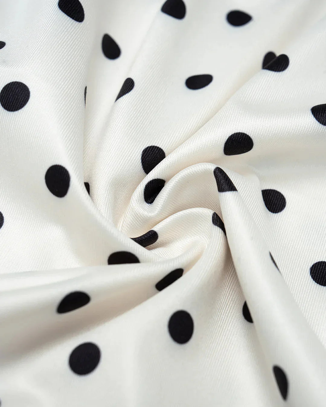 Polka Dots Print Ruched Off Shoulder Top And Tie-Up Skirt Set