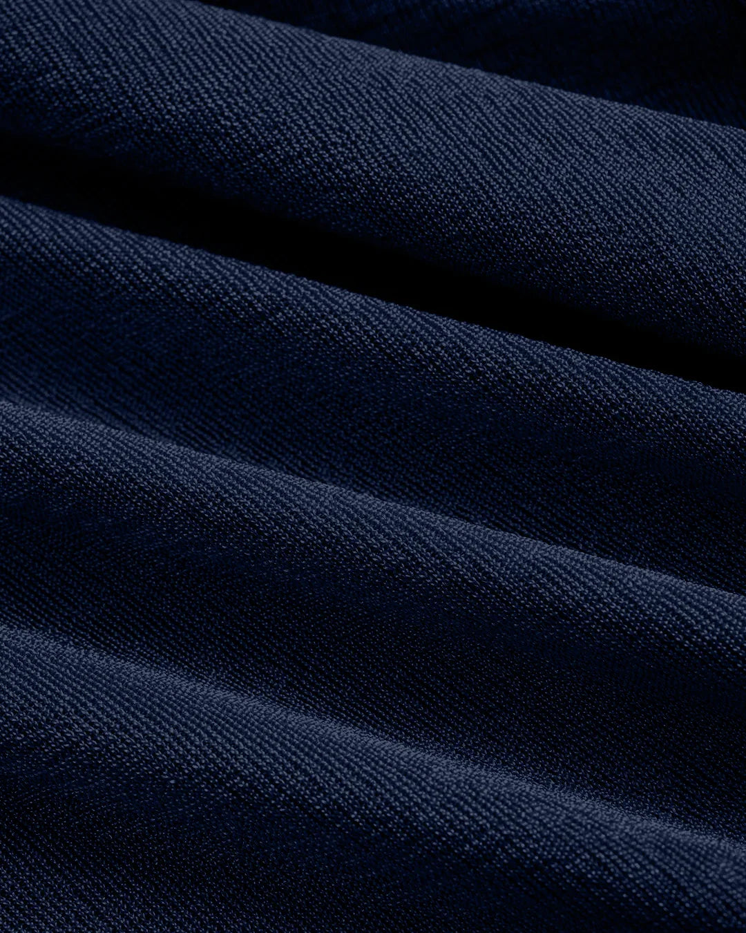 Mock Neck Ruched Short Sleeve Top in Dark Navy Blue