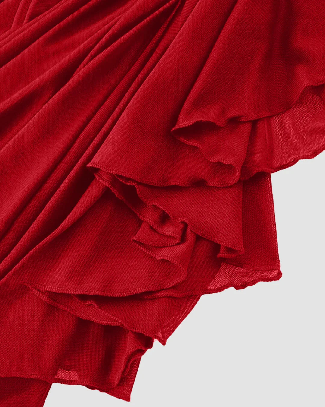 Straight Neck Slim Fit Asymmetrical Hem Pleated Sleeveless Midi Dress in Dark Red
