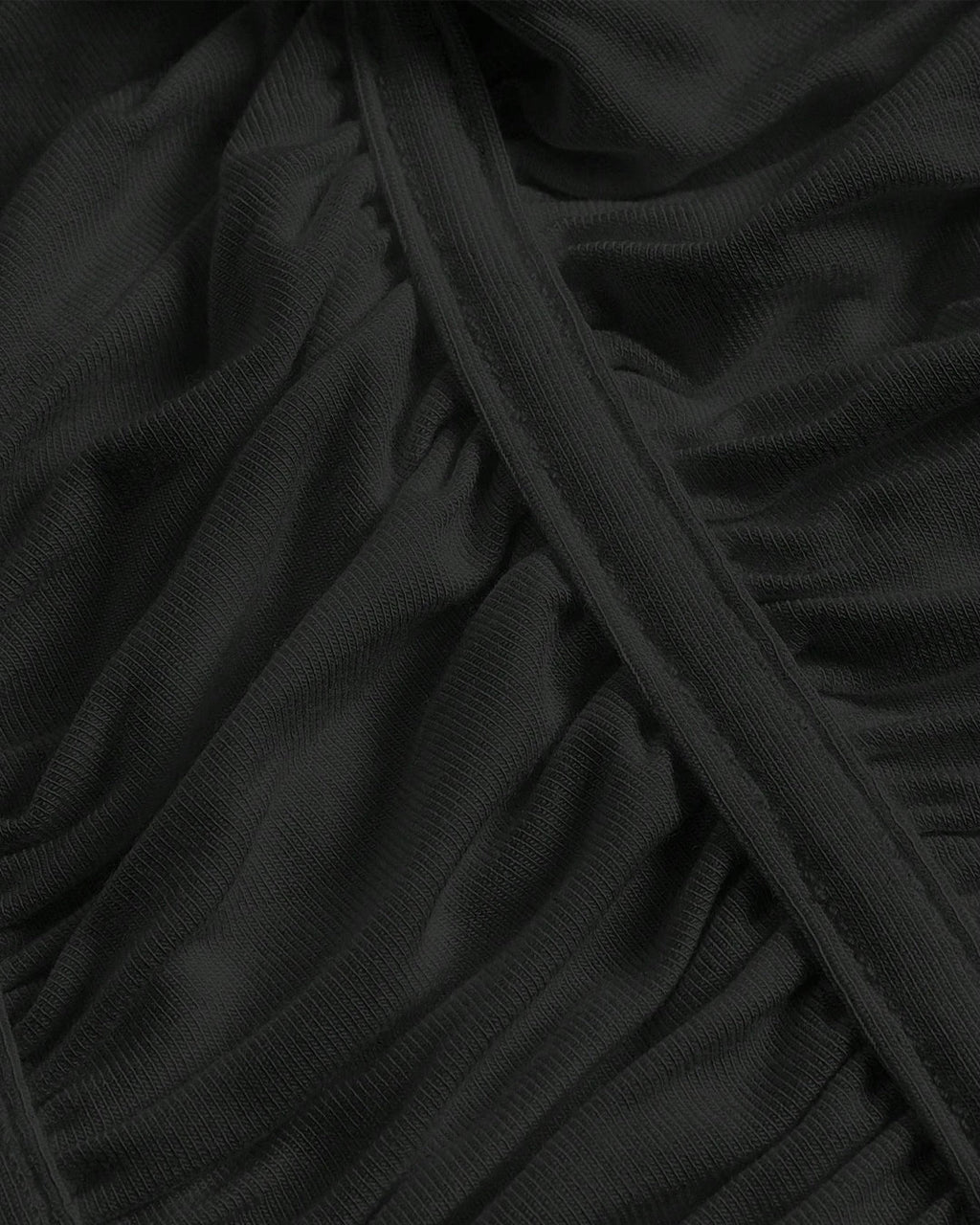 V Neck Twist Front Ruched Cami Top in Black