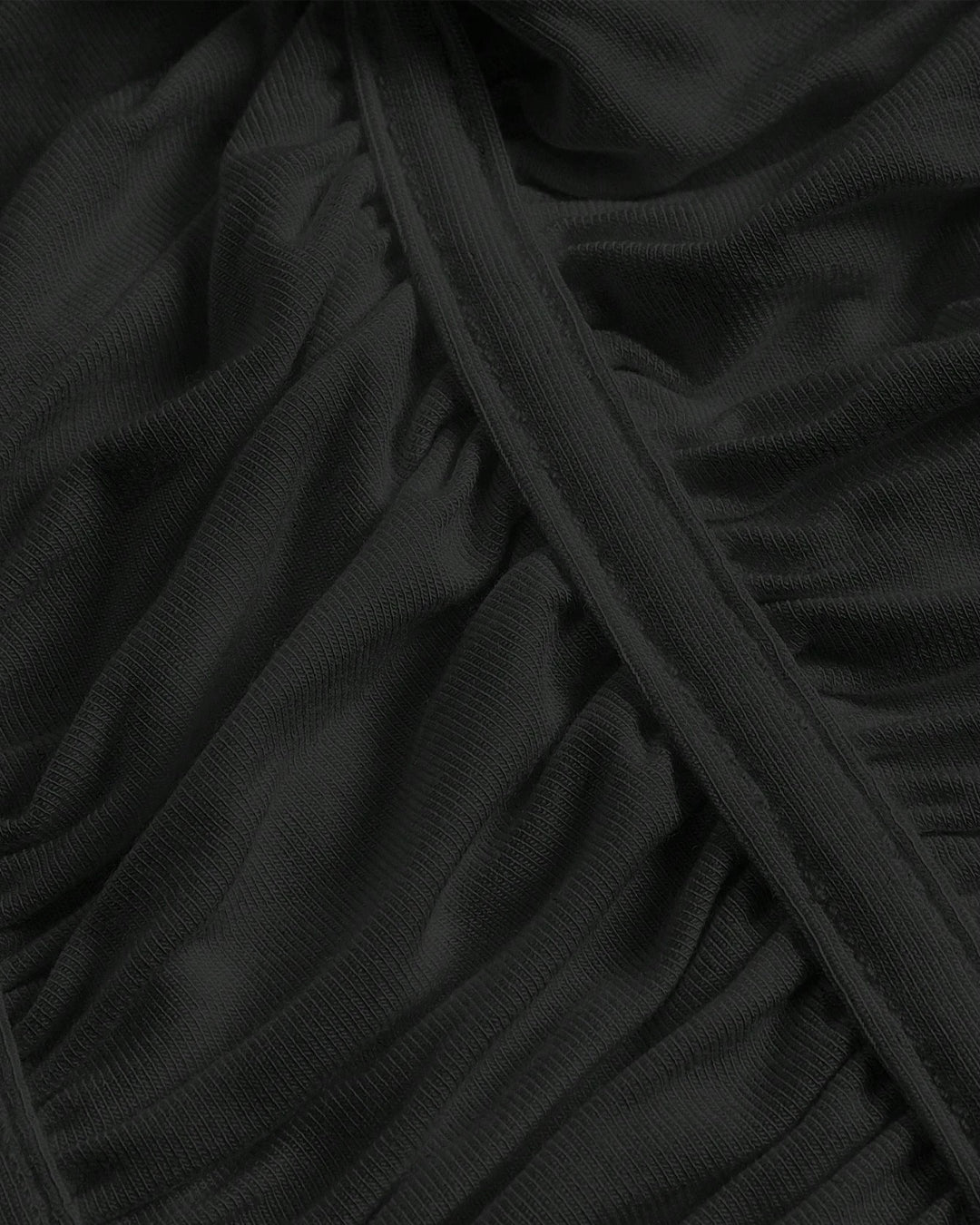 V Neck Twist Front Ruched Cami Top in Black