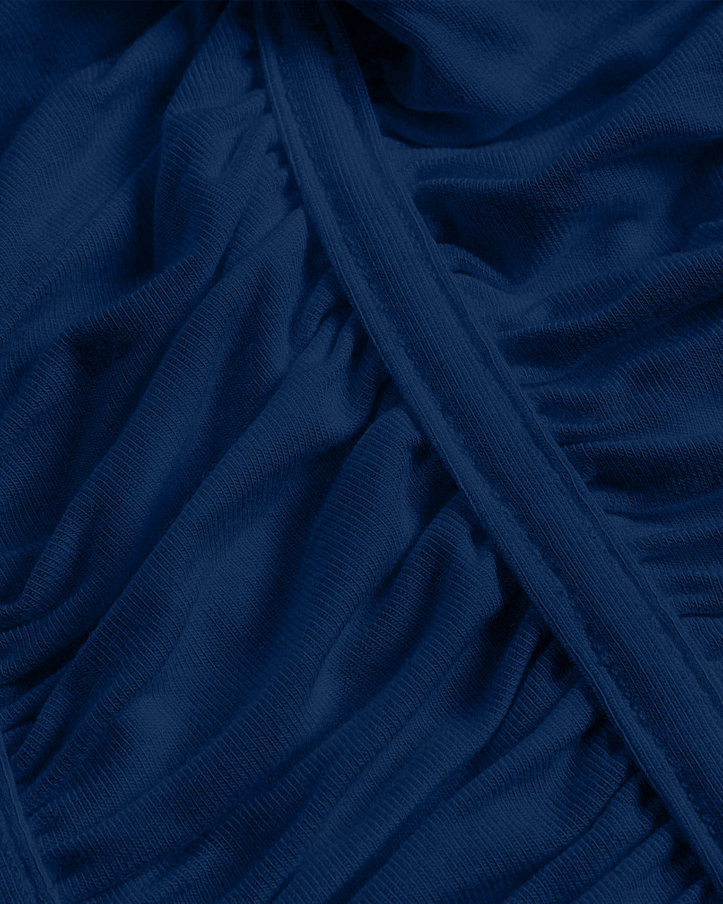V Neck Twist Front Ruched Cami Top in Navy Blue