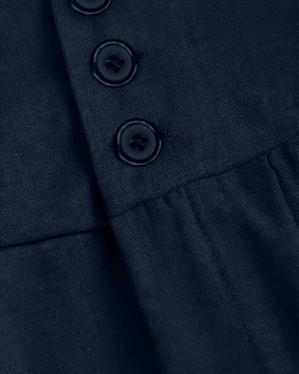 Solid Color Stylish Casual Long Pants in Navy Blue
