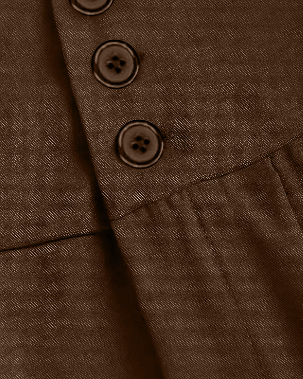 Solid Color Stylish Casual Long Pants in Brown
