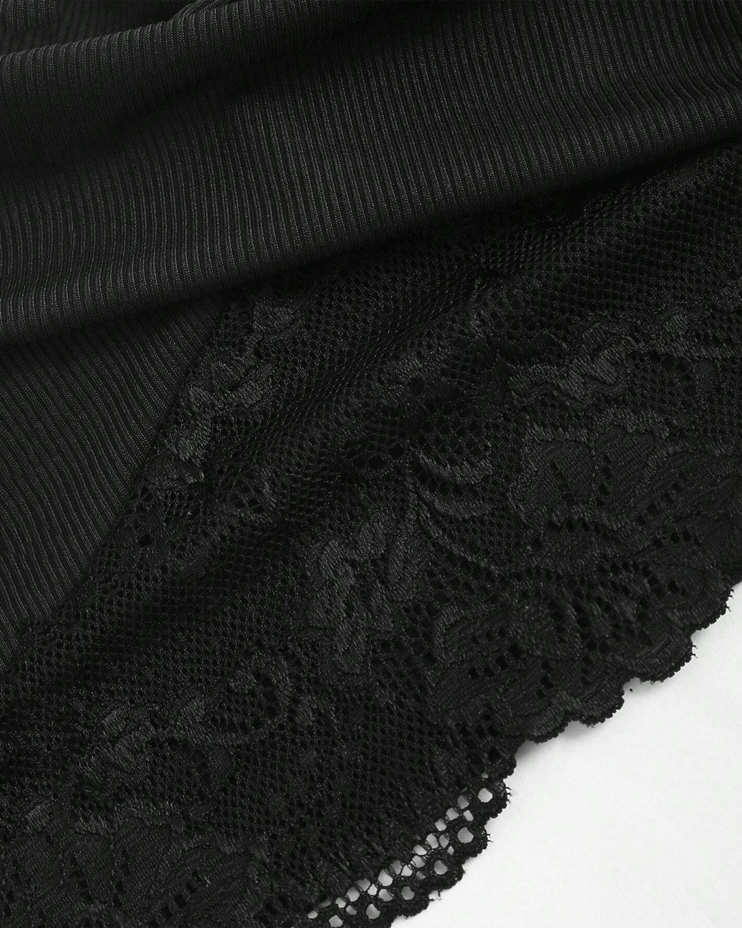 Lace Splicing Wrapped Cross Neck Camisole Top in Black