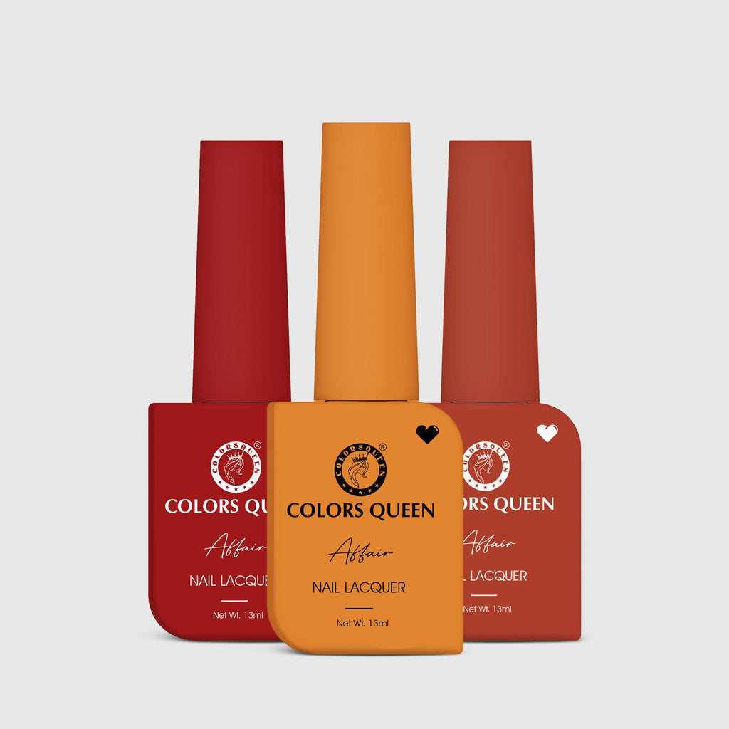 Affair Matte Nail Paint Set of 3 – Highly Pigmented Enamel