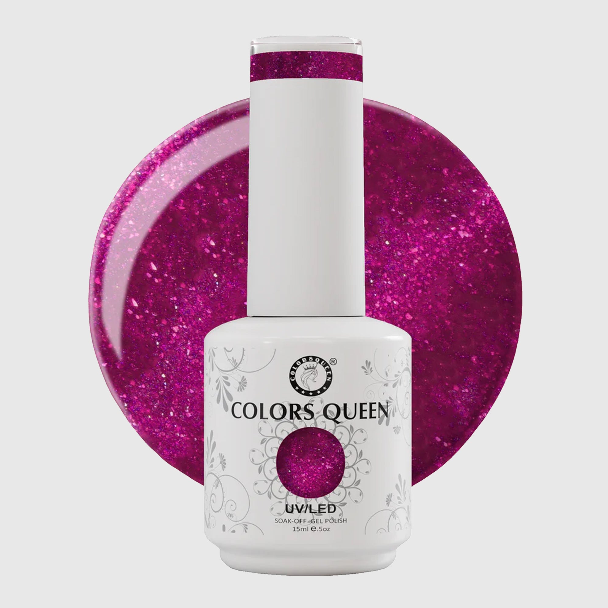 UV LED Soak Off Gel Polish - Glitter Nail Colors 