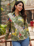 Printed Cotton Shirt - Pinkkup
