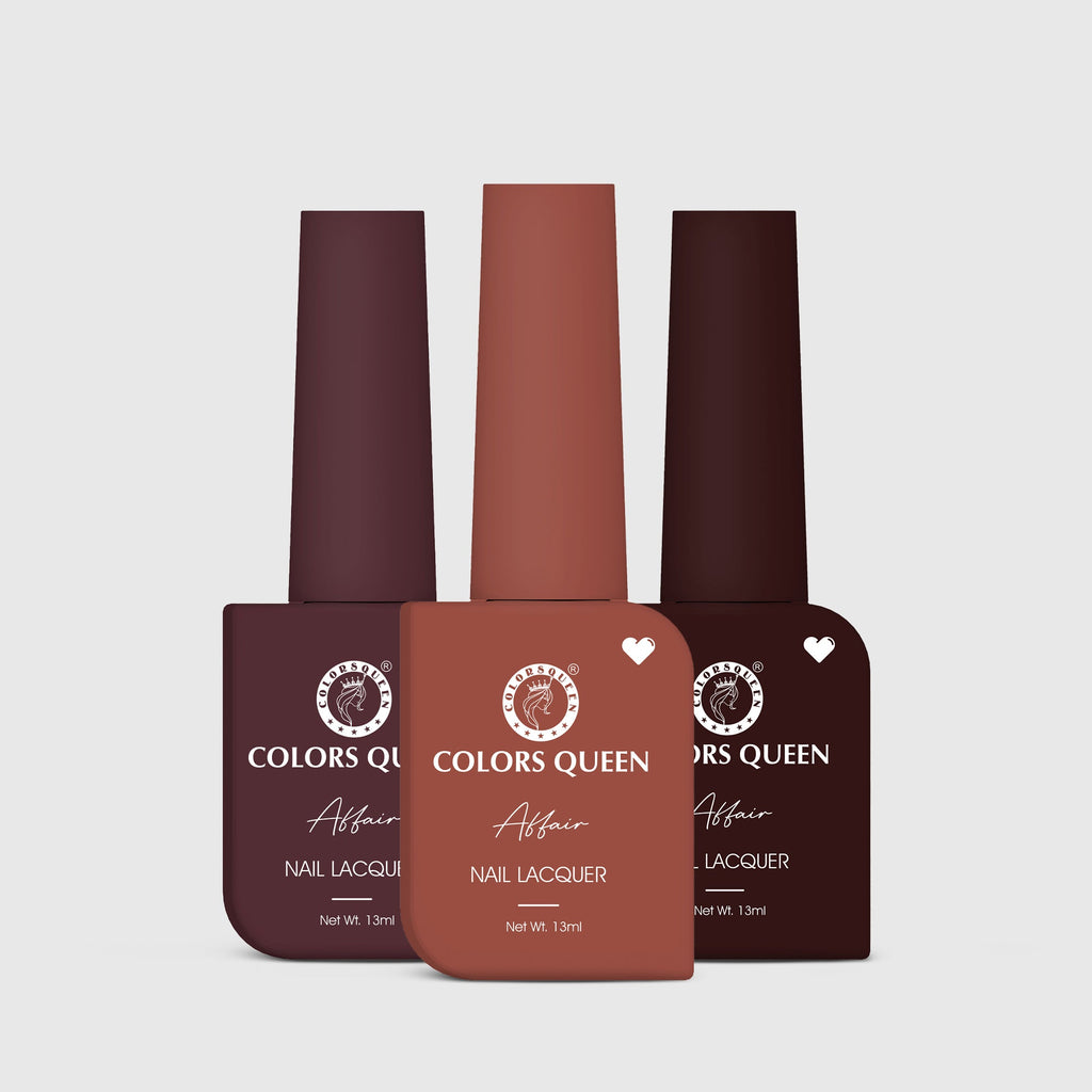 Affair Matte Nail Paint Set of 3 – Highly Pigmented Enamel
