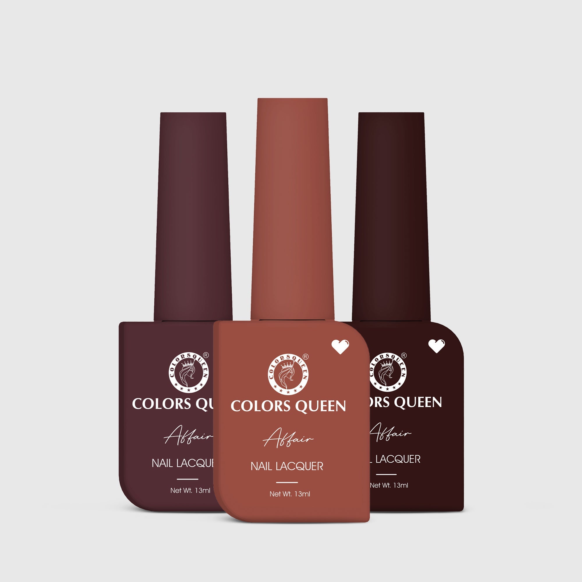 Affair Matte Nail Paint Set of 3 – Highly Pigmented Enamel