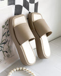 Retro vibe new york city girl flatform flats