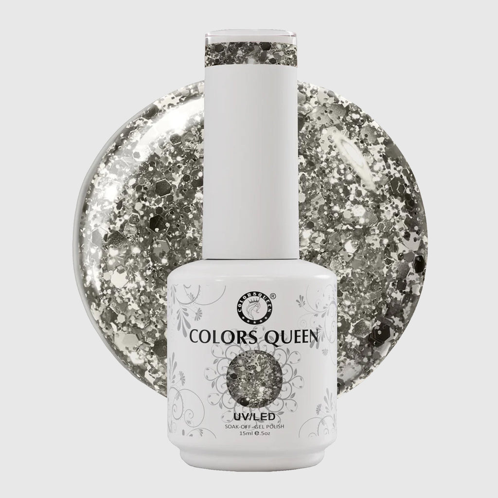 UV LED Soak Off Gel Polish - Glitter Nail Colors 