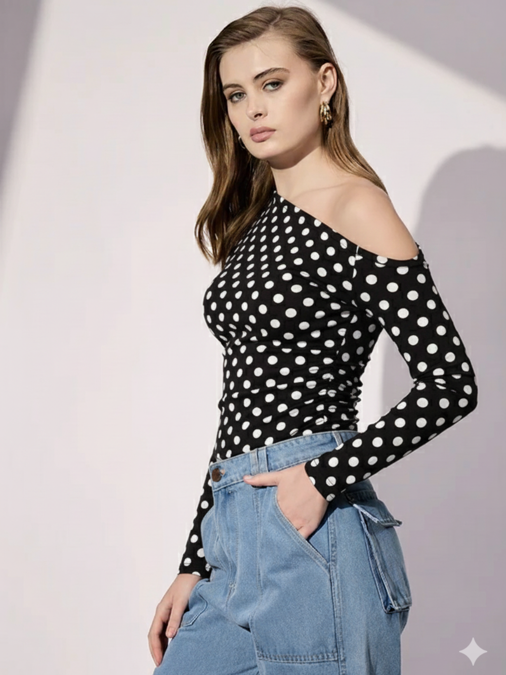 Stretchable Asymmetrical Ruched Top