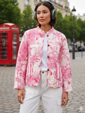 Reversible Cotton Quilted Jacket - Pinkkup