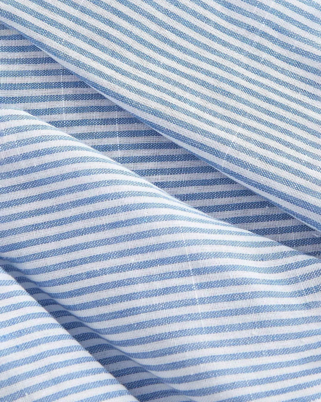 Blue Striped Smocked Mini Dress with Ruffle Sleeves