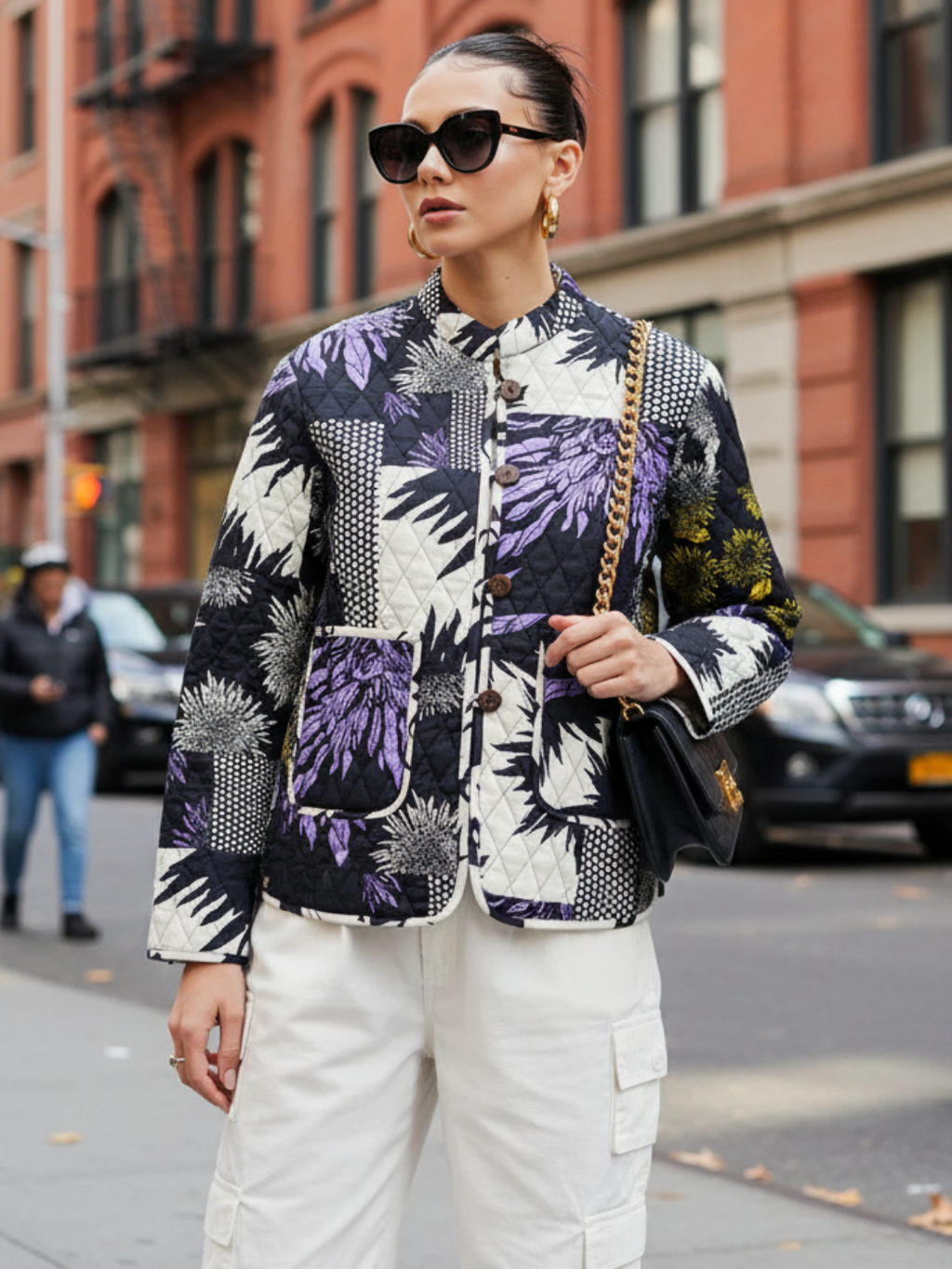 Reversible Cotton Quilted Jacket - Pinkkup