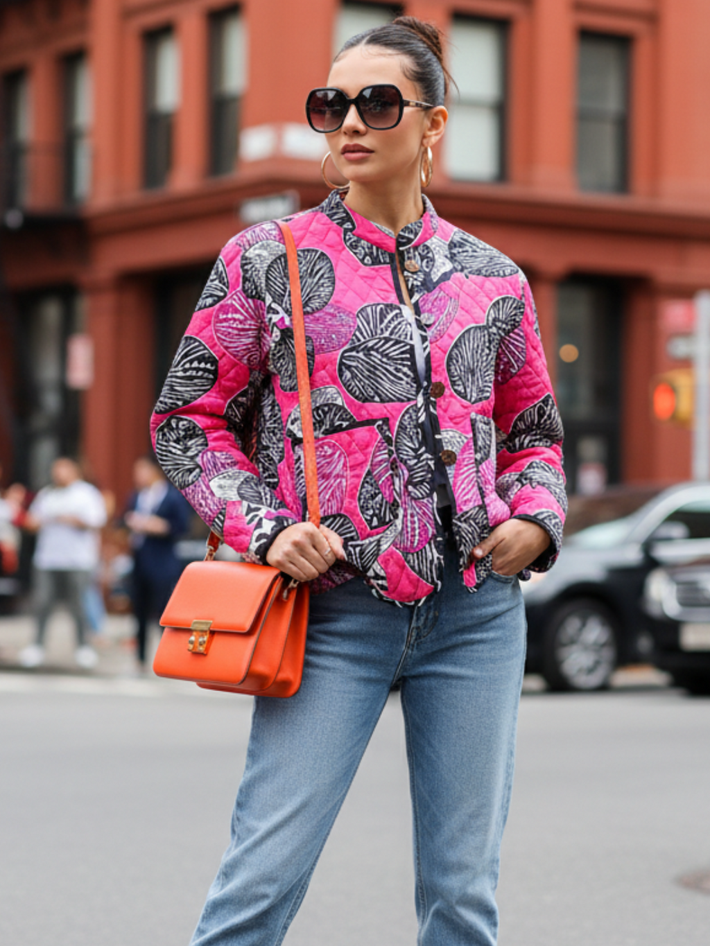 Reversible Cotton Quilted Jacket - Pinkkup