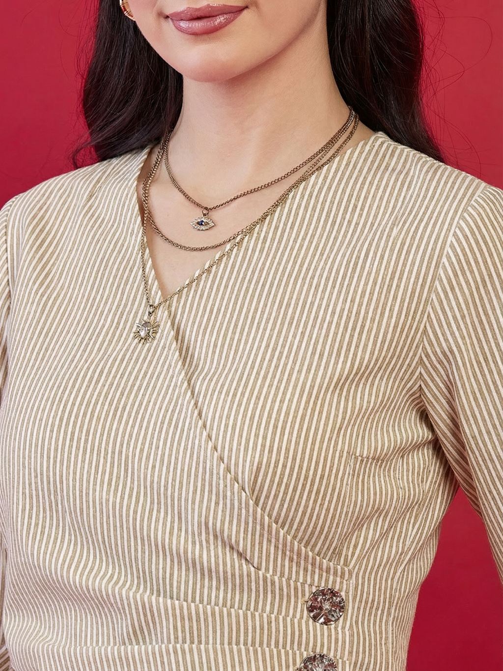 Wrap-Cinched Pure Cotton Top