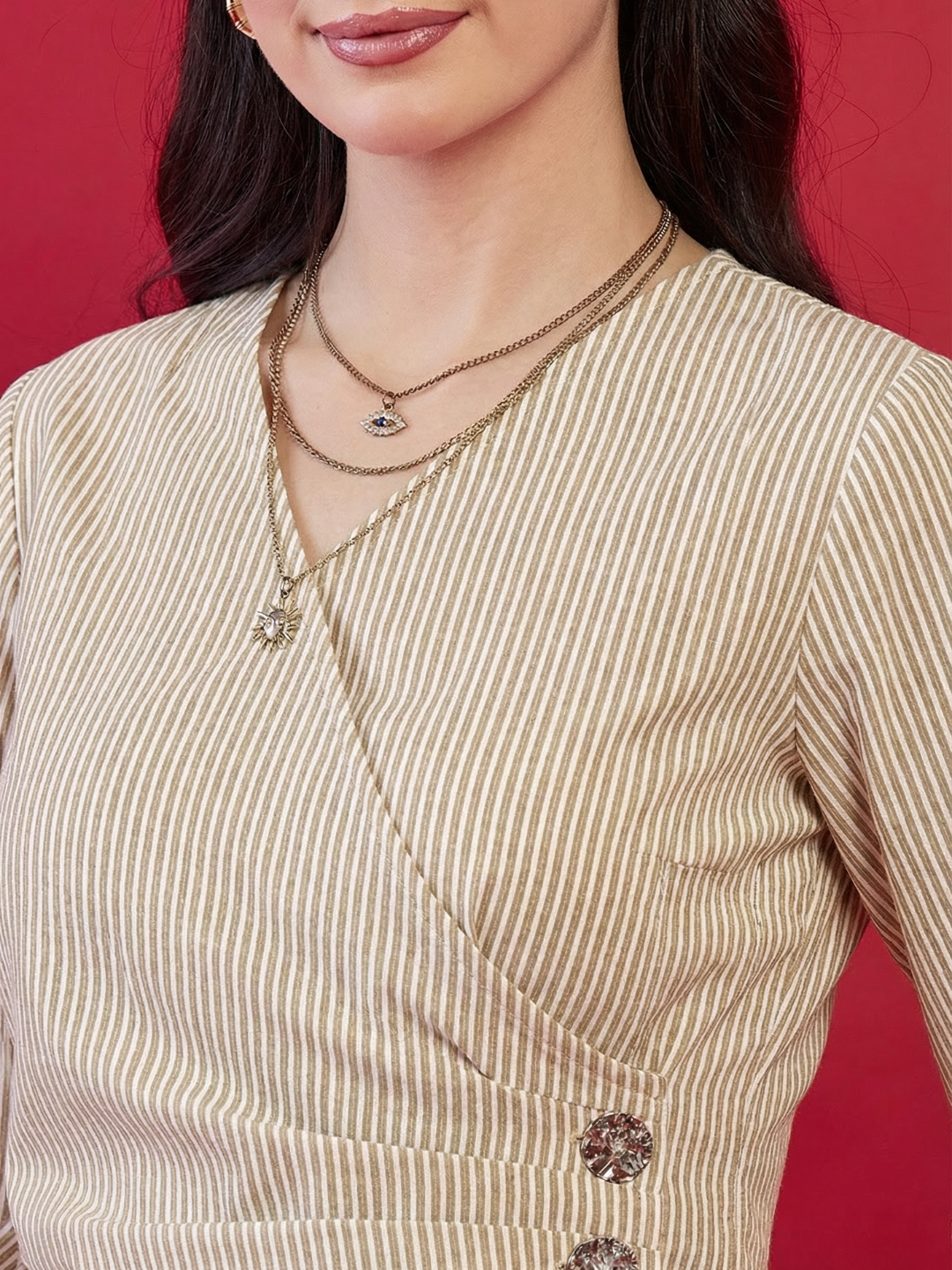 Wrap-Cinched Pure Cotton Top