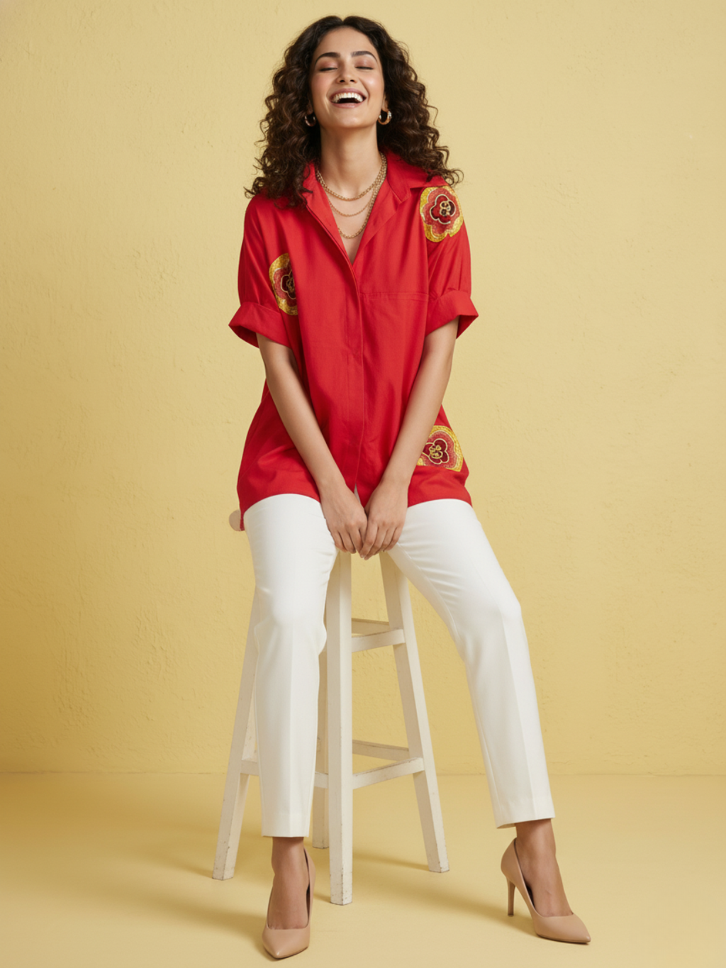 Antifit Embellished Cotton Shirt