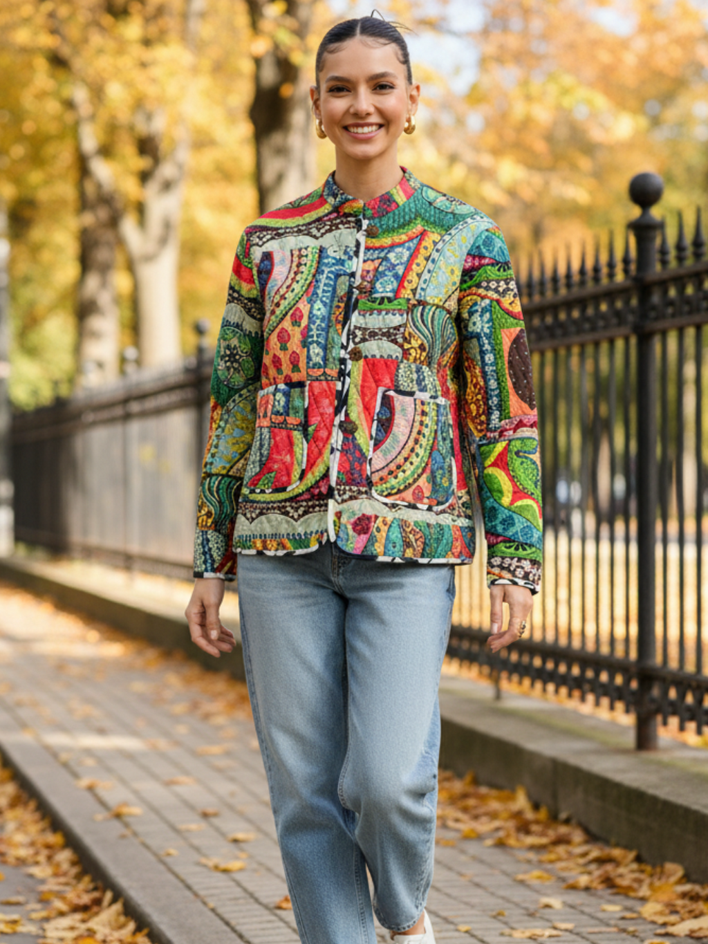 Reversible Cotton Quilted Jacket - Pinkkup