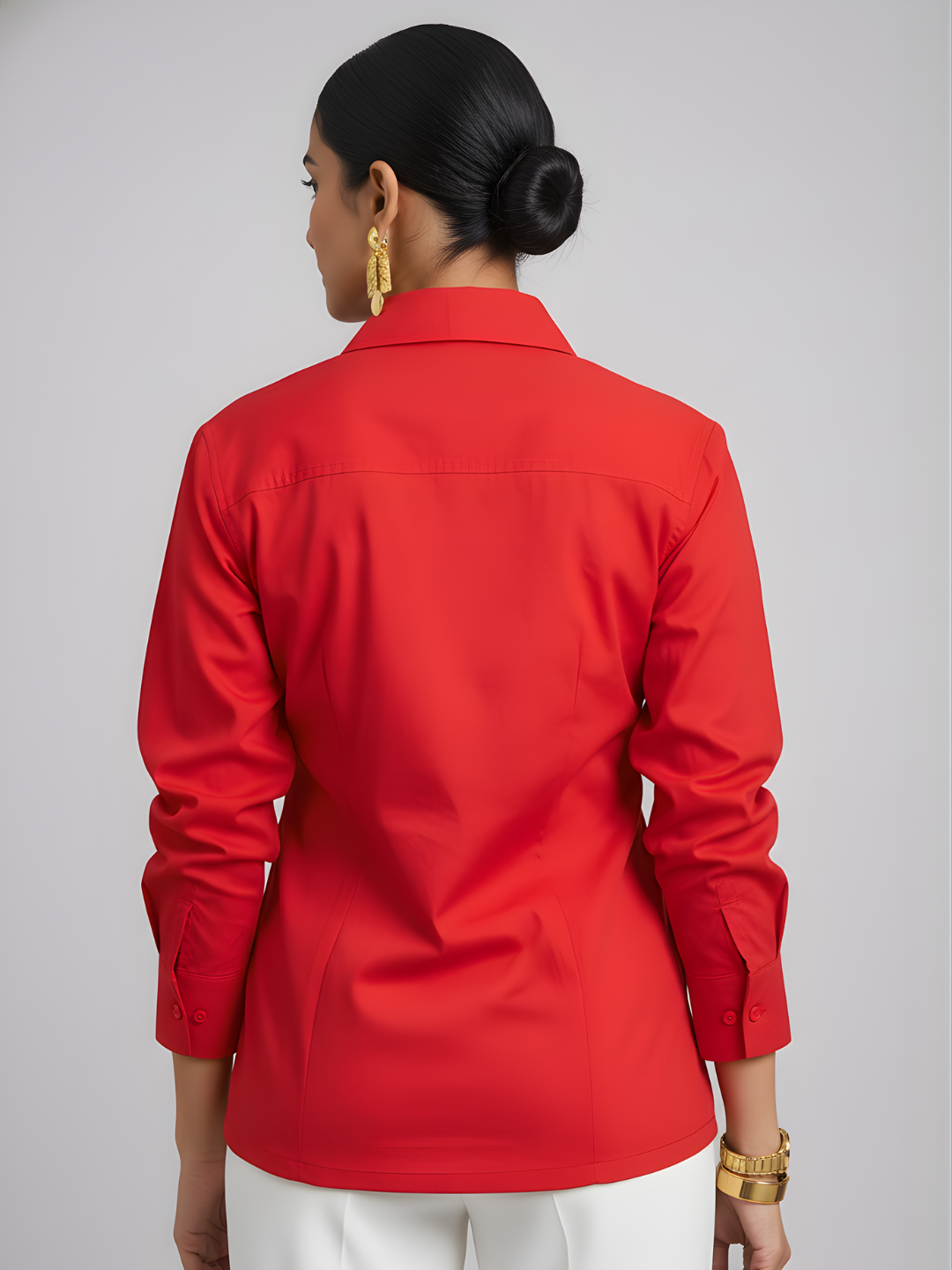 Pure Cotton Tie-Up Sequinned Shirt