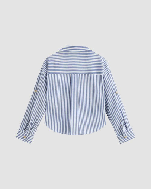 Casual Collared Shirt with Front Knot