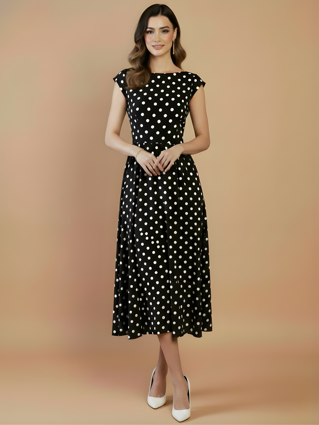 Stretchable Backless Midi Dress