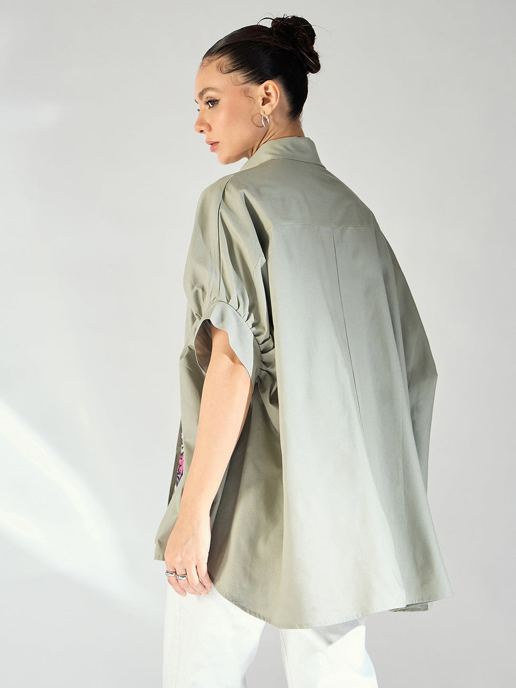 Antifit Embellished Pure Cotton Shirt